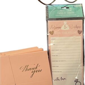 Bridal Shower Advice Cards, Guest Favor Boxes, & Heart Shaped Glasses